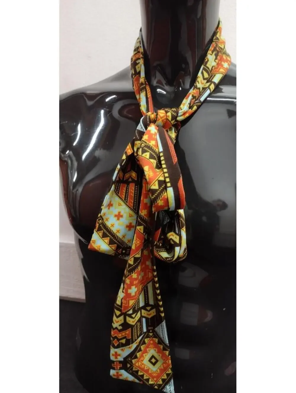 Geometric Diamonds Brown Retro Sash Cloth Belt Tribal Brown Hippie Bohemian NEW